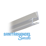 Eckanschlagprofil 90� f�r 6 - 8 mm, L�nge 2500 mm, transparent