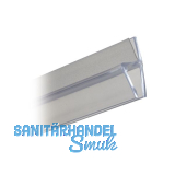 Frontanschlagprofil 180 Grad, f�r 6 - 8 mm, L�nge 2500 mm, transparent 69051