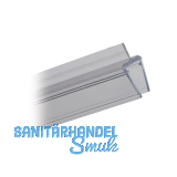 Wasserabweisprofil m. Lippe f. Serie Fit f. 6-8 mm, 2500 mm, transparent (69106)