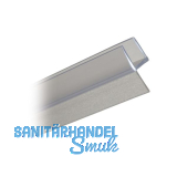 Dichtprofil, hart - weich f�r 6 und 8 mm, 2010 mm, transparent (69120)