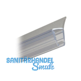 Dichtprofil seitlich mit Lippe f�r 6 - 8 mm, L�nge 2010 mm, transparent