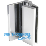 Duscht�rband Bella, 90� Glas-Wand, m. Langloch, nach au�en, verchromt poliert