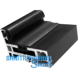 Zargenprofil AL-Basis-D schwarz matt eloxiert