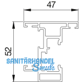 Zargenprofil AL-Basis-D-XL schwarz matt eloxiert