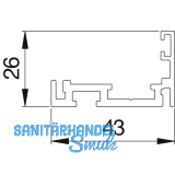 Basisrahmenprofil XL AL-Frame-D-XL Edelstahl-Effekt
