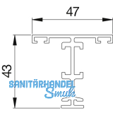 Glassto�profil XL AL-Frame T-D-XL Edelstahl-Effekt