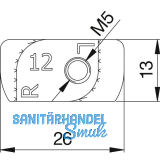 Hammerkopfmutter AL-Office-H-XL f. 10-12mm Glas