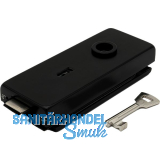 Schloss Studio Classic BB m. 2 Schl�sseln,Glas 8 mm,schwarz matt RAL9005(10.004)