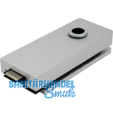 Schloss Studio 1121 unversperrbar, Glas 8 mm, Alu silber eloxiert (10.150)