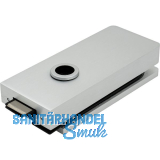 Schloss Studio 1121 unversperrbar, Glas 8 mm, Alu silber eloxiert (10.149)