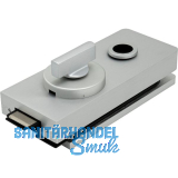 Schloss Studio 1121 WC m. Riegelolive, Glas 8 mm, Alu silber eloxiert (10.154)