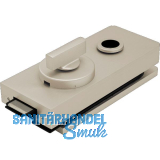 Schloss Studio 1121 WC m. Riegelolive, Glas 8 mm, Alu Edelstahl-Effekt (10.154)