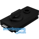 Schloss Studio 1121 WC m. Riegelolive, Glas 8 mm, Alu schwarz RAL 9005 (10.154)