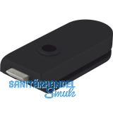 Schloss Studio Rondo unversperrbar, Glas 8 mm, schwarz matt RAL 9005 (10.201)