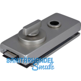 Schloss Studio Classic WC m. Riegelolive, Glas 8 mm, Edelstahl-Effekt (10.006)