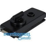 Schloss Studio Classic WC m. Riegelolive,Glas 8 mm,Alu schwarz RAL 9005 (10.006)