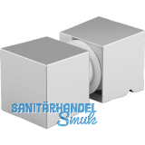 DORMA-Glas Duscht�rknopf eckig, 32 x 32 mm, Aluminium glanzverchromt