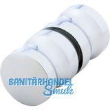 DORMA-Glas Duscht�rknopf rund, � 37,5 mm, Aluminium glanzverchromt