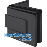 DORMA-Glas Duscht�rband MORANO S1 90� Glas-Wand, Messing schwarz matt RAL 9005