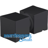 DORMA-Glas Duscht�rknopf eckig, 32 x 32 mm, Aluminium schwarz matt RAL9005