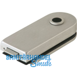 Schloss Studio Rondo unversperrbar, Glas 8 mm, Edelstahl-Effekt (10.200)