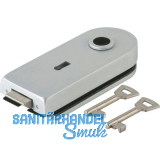 Schloss Studio Rondo BB m. 2 Schl�sseln, Glas 8 mm, silber eloxiert (10.203)