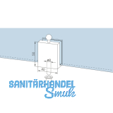 DORMA-Glas �berschubfeststellriegel mit Bodenbuchse, silber elox.(12.301)