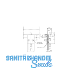 DORMA-Glas Feststellriegel 12.318 mit Bodenbuchse f�r 8-10mmGlas,silber eloxiert