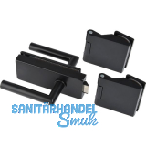Beschlagsgarnitur Classic, unversperrbar, Aluminium schwarz RAL 9005