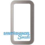 Muschelgriff eckig 120x65mm, selbstklebend, Aluminium Edelstahl-Effekt