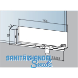 DORMA-Glas Oberlichtbeschlag PT 30 m. Zapfen � 15 mm, silber eloxiert (03.120)