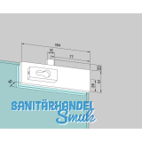 DORMA-Glas Eckschloss US 10, PZ-vorgerichtet, 10 mm, silber eloxiert (03.206)