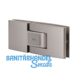 Pendelt�rbeschlag Tensor Glas-Glas, Feststellpunkt 90�, Edelstahl-Effekt