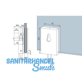 DORMA-Glas �berschubschloss SG,PZ vorgerichtet,2-tourig,Glas 10mm,silber(05.106)