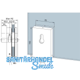 DORMA-Glas Eckschloss SG, PZ-vorgerichtet, 8 - 12 mm, (05.100) silber eloxiert