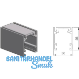 Decken-Basisrahmenprofil AL Top-Frame-D silber eloxiert