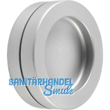 Schiebet�rmuschelpaar selbstklebend, � 65mm, Aluminium silber eloxiert