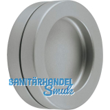 Schiebet�rmuschelpaar selbstklebend, � 65mm, Aluminium Edelstahl Effekt