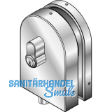 DORMA-Glas Eckschloss Prestige, PZ-vorgerichtet, 8 - 12 mm, (21.448) Edelstahl