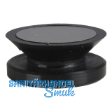 Glaspunkthalter Mini, 20 mm, 6 - 8 mm Glas,Kunststoff schwarz/Kappe Edelstahl