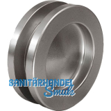 Muschelgriffpaar rund � 65mm, f�r TS 8-10 / 38-45mm, Aluminium Edelstahl Effekt