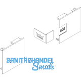 DORMA-Glas Muto 80 Abdeckkappen Wand-/Deckenmontage Edelstahl-Effekt