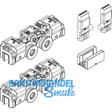DORMA-Glas Muto 150 Beschlagset Glas 8-13,5 mm ohne Laufschiene silber