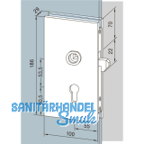 DORMA-Glas Schiebet�rschloss 05.202, Alu silber eloxiert