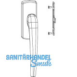 MACO SKB-Z Drehgriff f�r Aufsatzgetriebe, links, Aluminium titan eloxiert