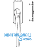 MACO SKB-Z Drehgriff sperrbar f�r Aufsatzgetriebe, rechts, Alu bronze eloxiert