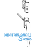 MACO SKB-Z Drehgriff innen f�r PZ, VK 8x112 mm, Aluminium wei� beschichtet