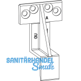 GU-966 Halter f�r Abdeckschiene unten P1602/P1607, Kunststoff schwarz