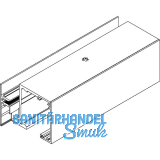 DORMA-Glas Muto 150 Seitenteilprofil auf Ma� Glas 8-13,5 mm Edelstahl-Effekt