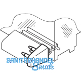 Endkappe zu Wetterschenkel, Kunststoff grau RAL 7004